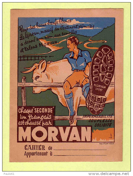 PROTEGE CAHIER :Chaussures MORVAN Sport ; Vache - Book Covers