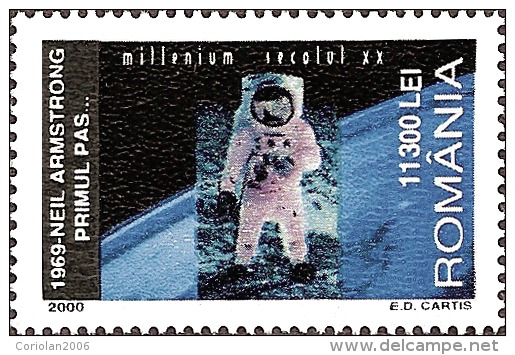 Romania 2000 / Millenium - Gagarin, Firs Satelite, Neil Armstrong, Christian Barnard - Ongebruikt