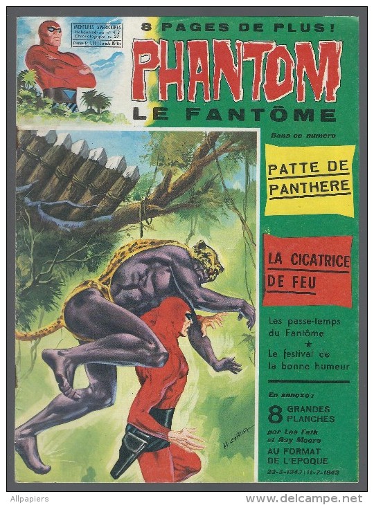 Phantom Le Fantôme N°413 Chronologique N°27 Patte De Panthère Et La Cicatrice De Feu De 1972 - Phantom