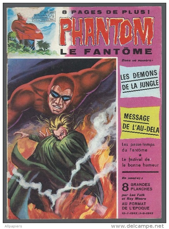 Phantom Le Fantôme N°414 Chronologique N°28 Les Démons De La Jungle Et Message De L´au-delà De 1972 - Phantom