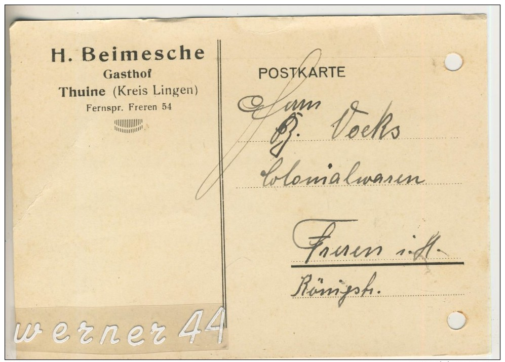Thuine V.1931 Gasthof H. Beimesche  (8899-032) - Lingen