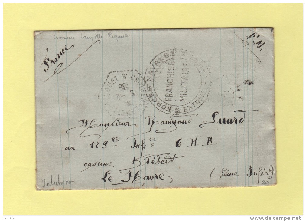 Croiseur Lamotte Picquet - 5-2-1938 - Poste Navale Embarquee - En Indochine - Forces Navales Extreme Orient - Seepost