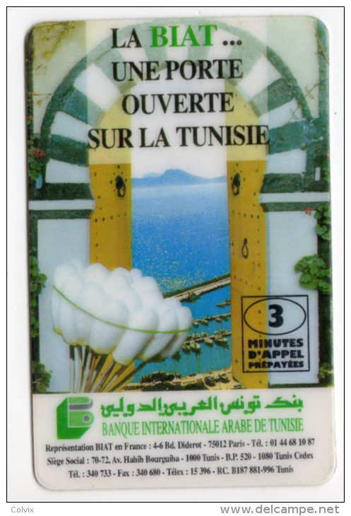 TUNISIE Et FRANCE LA BIAT 3 Minutes 5000 Ex DATE 1998 RARE - Tunisie