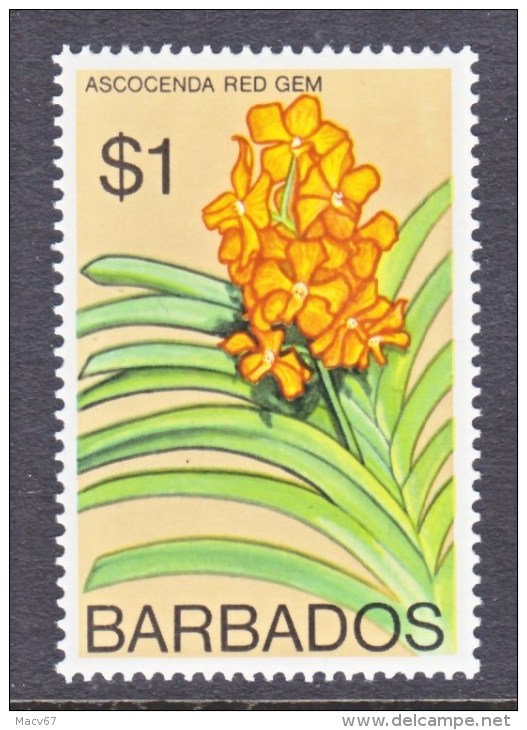 BARBADOS  408   **    Wmk.  Up   FLOWER - Barbados (1966-...)
