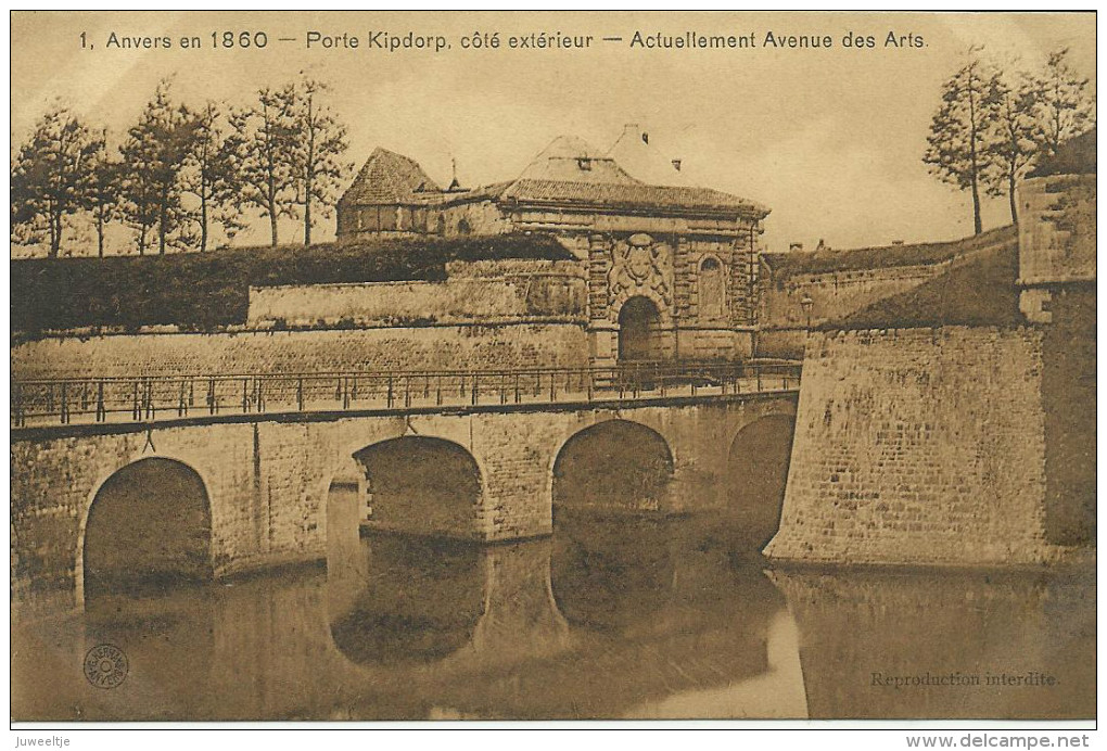 Anvers En 1860  Porte Kipdorp,cote Extérieur,actuellement Avenue Des Arts   (604) - Antwerpen