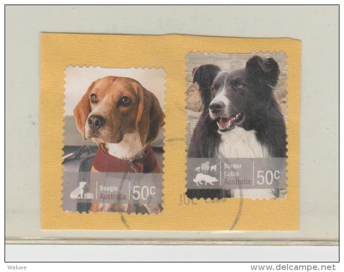 Australien017 /2  Hunde (dog, Perro)  2014  O Auf Fragmnet - Used Stamps