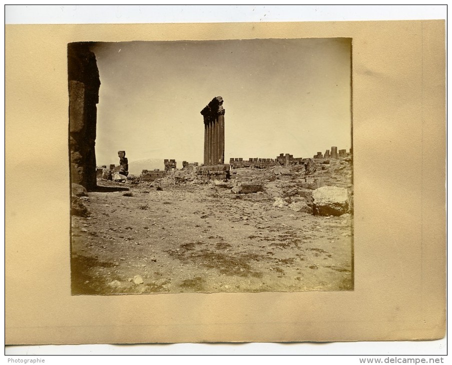 Moyen-Orient Proche Orient Liban Ruines De Baalbeck Ancienne Photo 1880 - Old (before 1900)