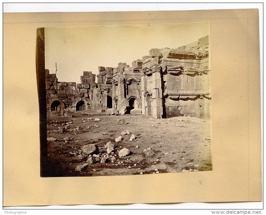 Moyen-Orient Proche Orient Liban Ruines De Baalbeck Ancienne Photo 1880 - Ancianas (antes De 1900)