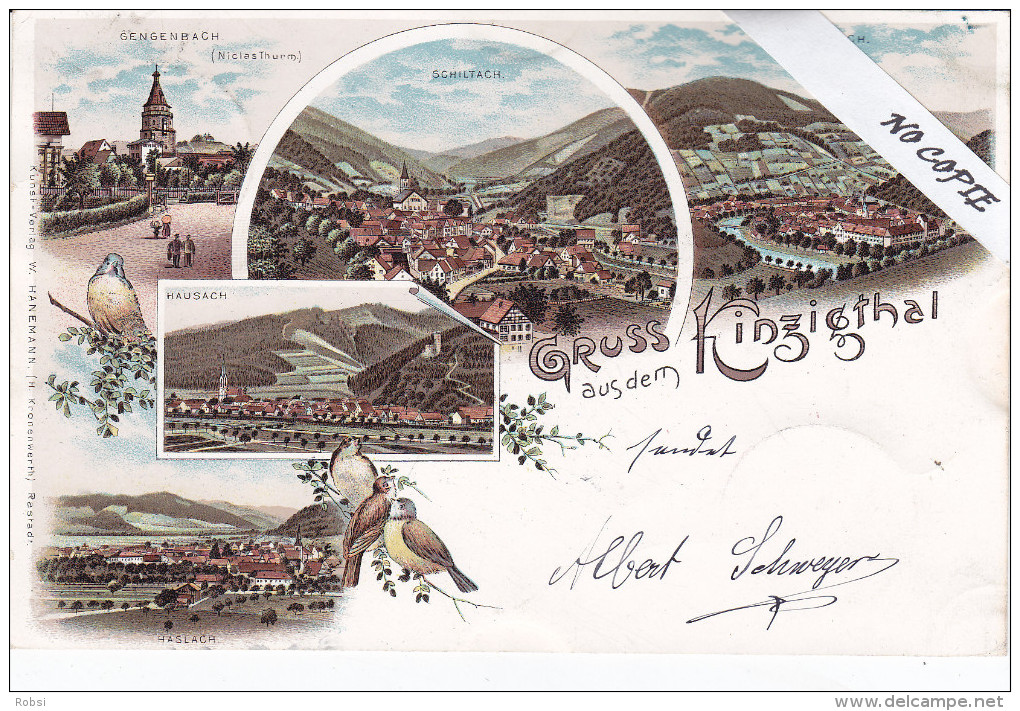 Bade Wurtemberg, Hausach, Kinzigthal, Gruss Aus..., Litho Multivues - Hausach