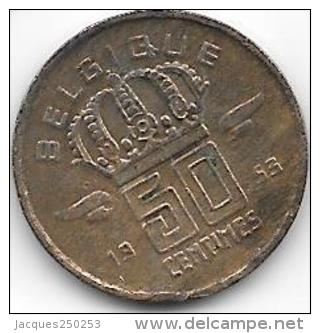 50 Centimes Baudouin I 1953 FR Qualité+++++++++++++ - 50 Centimes