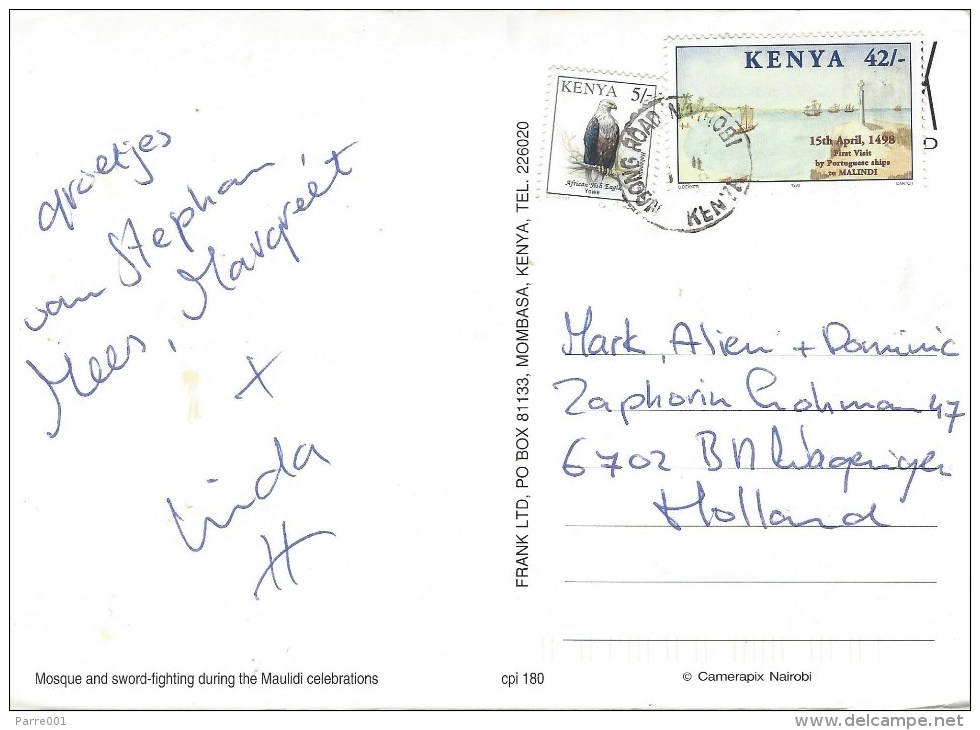 Kenya 2000 Nairobi Portugese Visit Fish Eagle Viewcard - Kenya (1963-...)