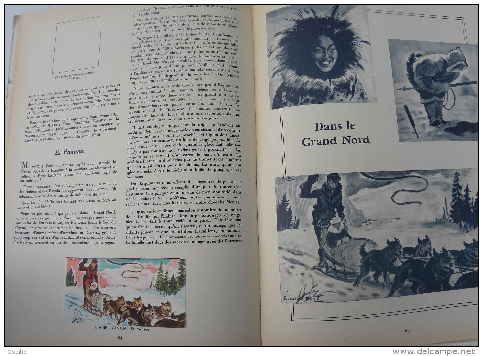 Album Chocolat MENIER - LE TOUR Du MONDE En 120 IMAGES - A Chazelle L. Touchet 1956 - Sammelbilderalben & Katalogue