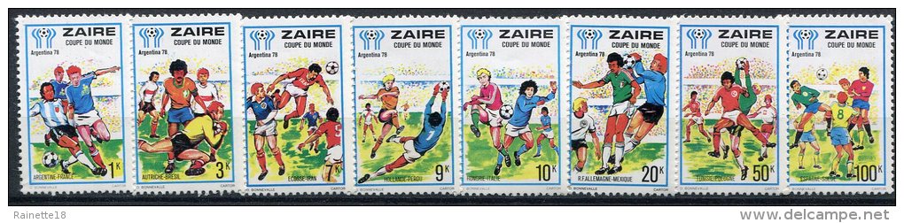 Zaire                            909/916  **     Football  Argentine 78 - Ungebraucht