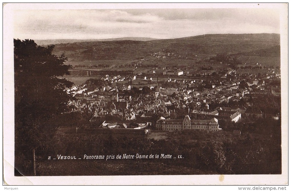 14779. Postal  Photographique GARE De LURE (haute Saone)  1935. Panorama VESOUL - Cartas & Documentos