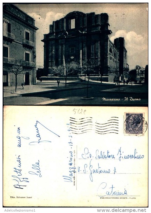 517c) Cartolina Di Mazzarino-il Duomo-viaggiata - Altri & Non Classificati
