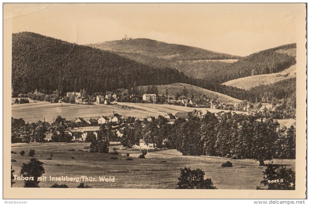 AK TABARZ Mit Inselsberg/ Thür. Wald - Karte Gel. - Tabarz