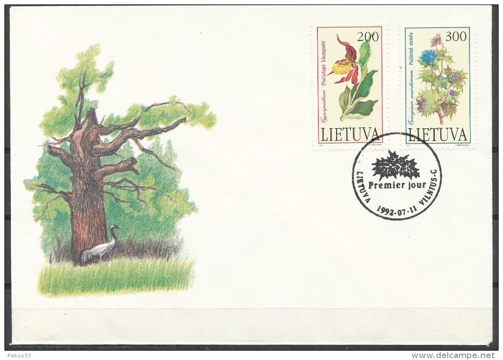 Litauen  - FDC  -  Mi.Nr.   499 - 500        Das Rote Buch Gefährdeter Tier- Und Pflanzenarten - Litauen