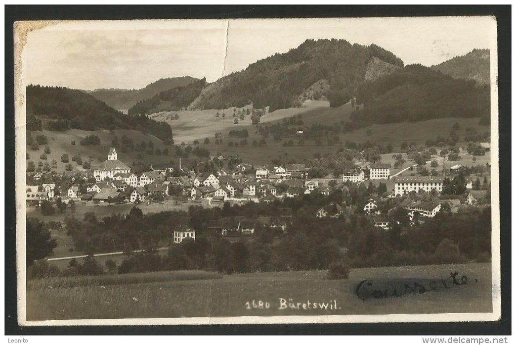 BÄRETSWIL ZH Hinwil Bahn-Stempel Bauma - Uerikon 1931 - Bauma