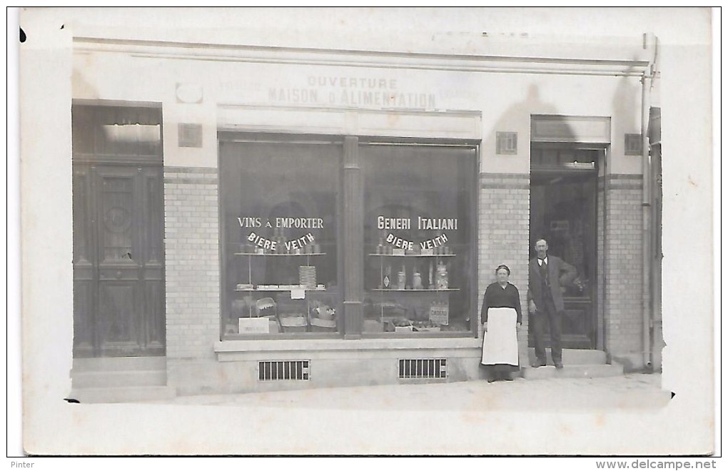 DEVANTURE DE MAGASIN - Maison D'Alimentation - CARTE PHOTO - Magasins