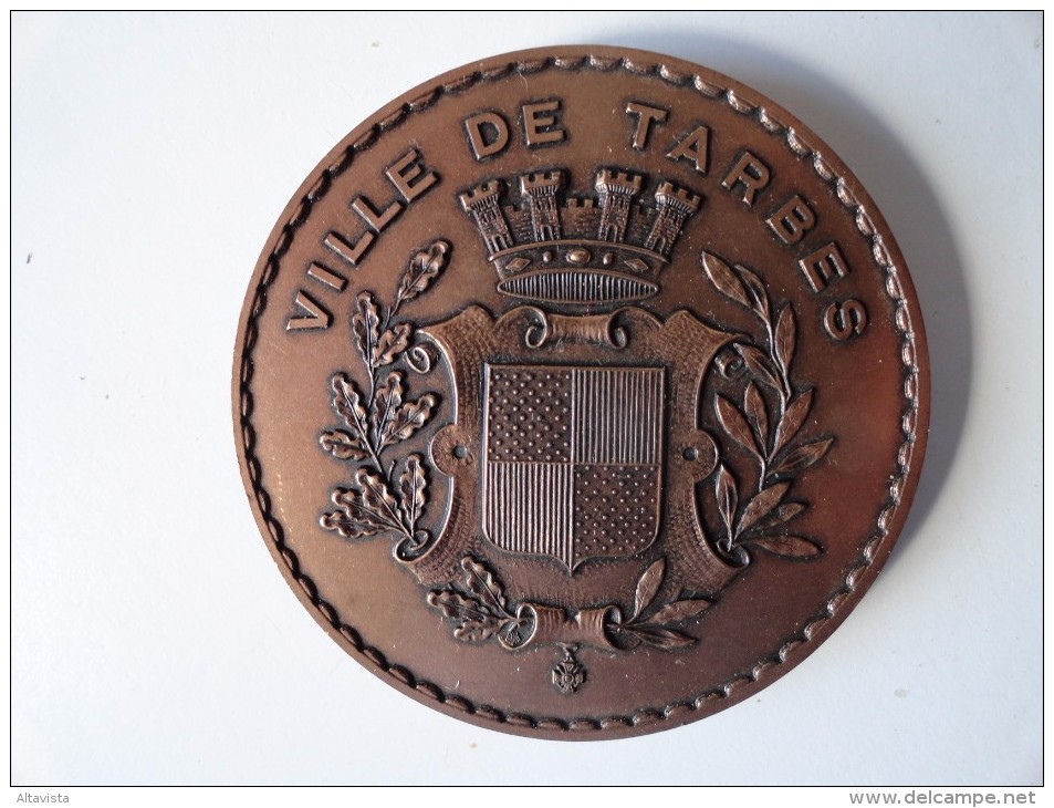 MÉDAILLE EN BRONZE : VILLE DE TARBES - Other & Unclassified