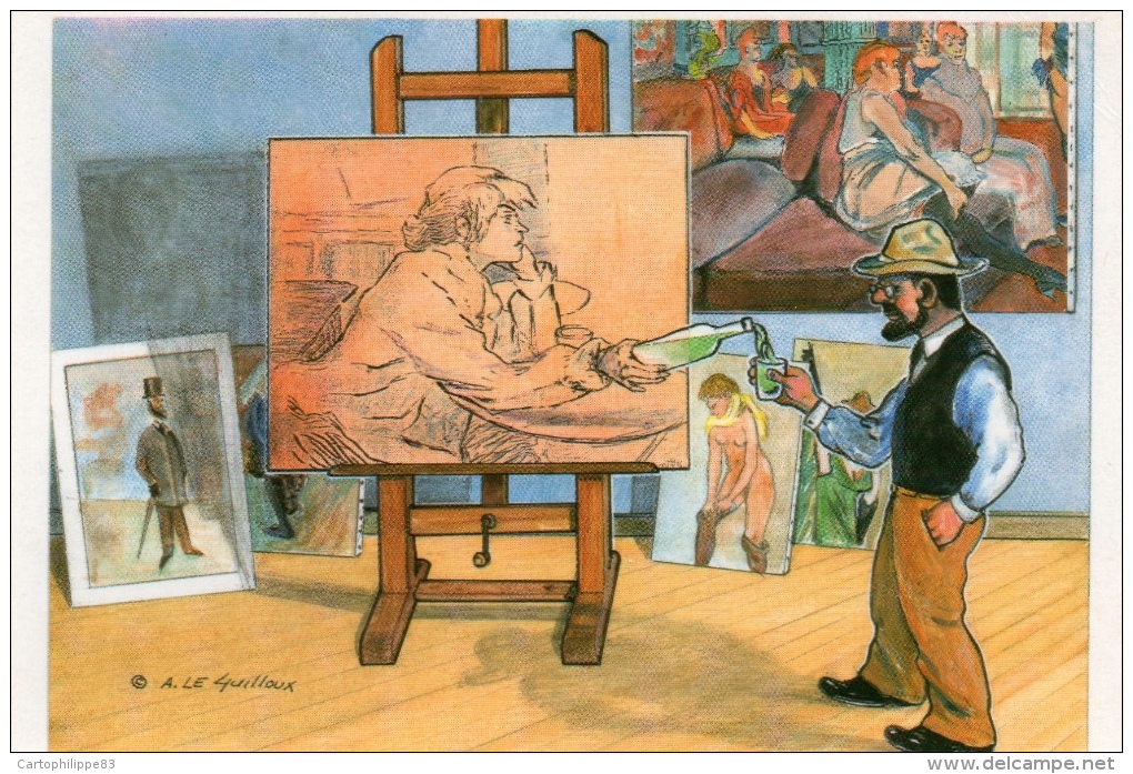 ILLUSTRATEUR A LE GUILLOUX   TOULOUSE LAUTREC ET SON MODÈLE - Autres & Non Classés