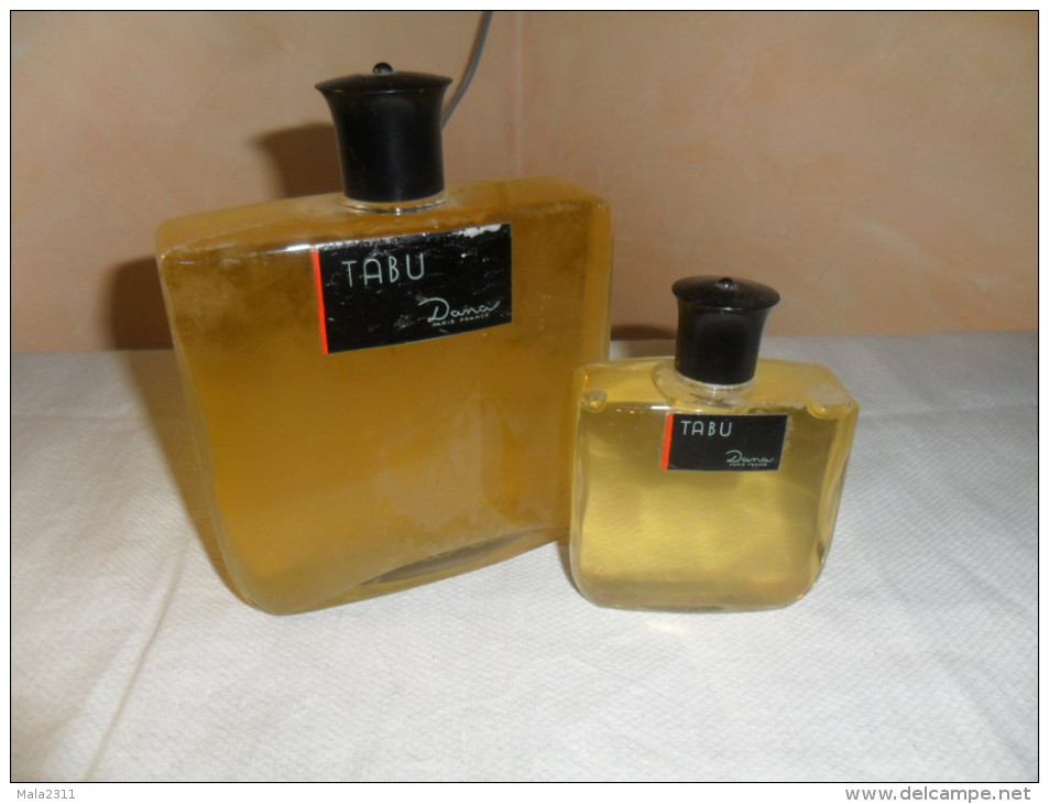 FACTICE / DUMMY / ANCIEN / 2 FLACONS TABU DE DANA  /  EdeT   500 ET 100 ML / PLEIN - Factices