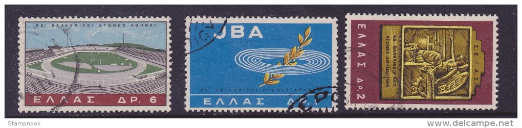 Greece Scott   830-32 VF Sports Balkan Games - Used Stamps