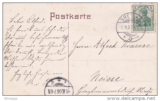 Germany 1906 Breslau Bismarckbrunnen, Postcard - Monde