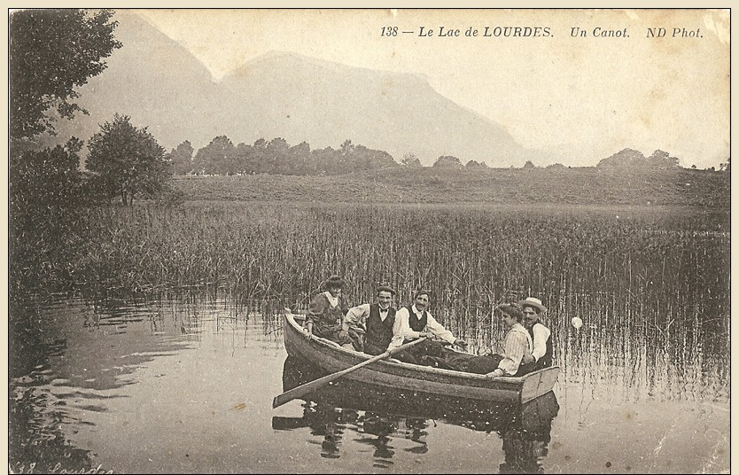 CP France, Lourdes, 1914, Le Lac De Lourdes - Un Canot,  Zustand Siehe Bild - Etat, Voir Images - Lourdes
