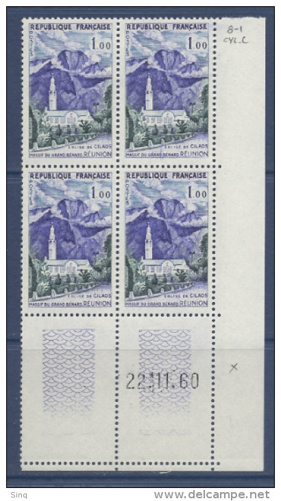N° 1241 Massif Du Grand Bénard Et église De Cilaos Réunion -  Date 22-11-60 - 1960-1969
