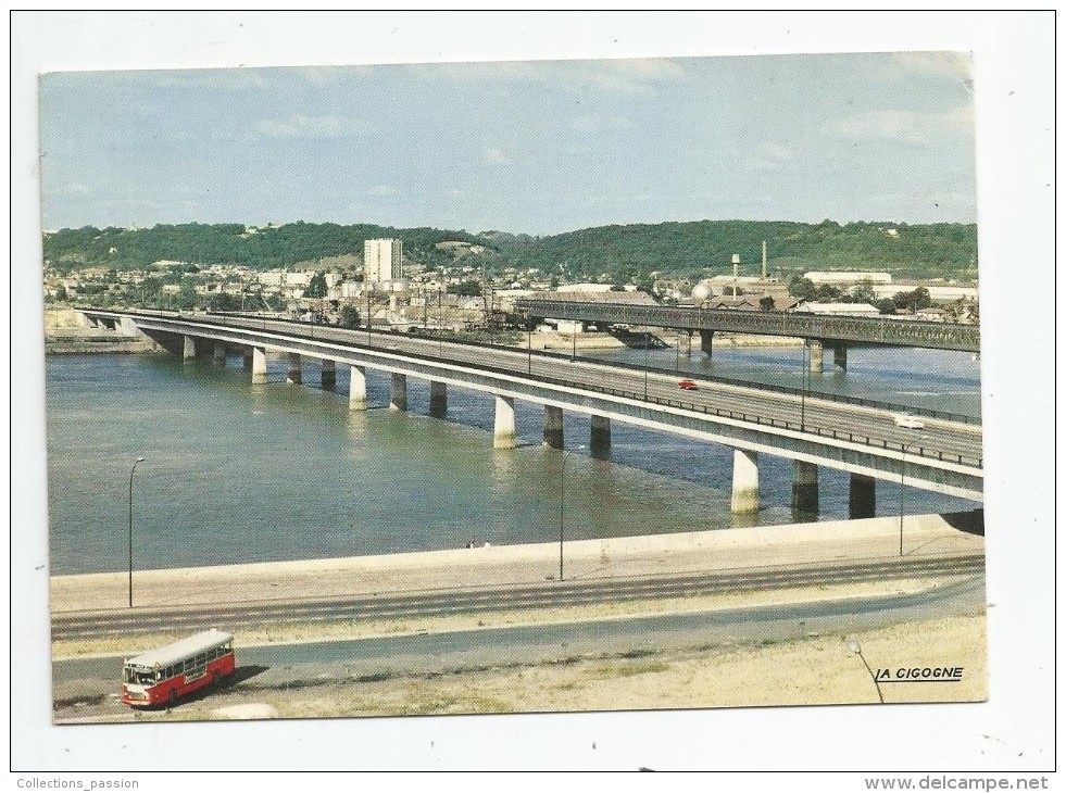 Cp , Automobiles , Bus & Autocars , 33 , Bordeaux , Le Pont SAINT JEAN , Ed : La Cigogne 063.117 , écrite 1967 - Busse & Reisebusse