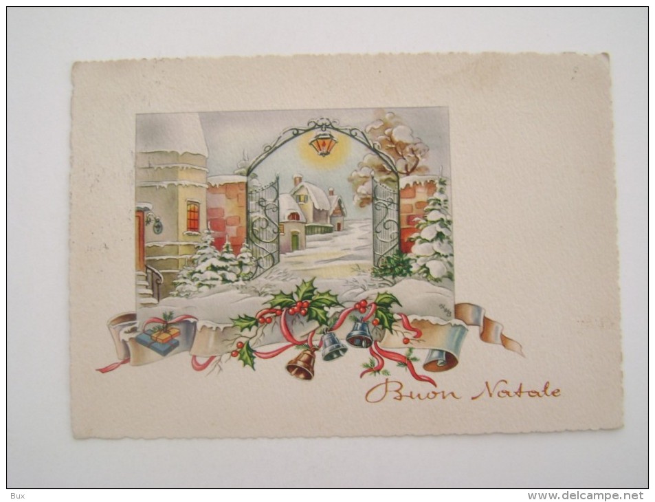 BUON NATALE  NOEL  Noël     POSTCARD  USED  CIRCULE'' CONDITION PHOTO FORMATO GRANDE - Altri & Non Classificati