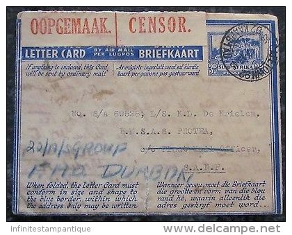 South Africa=Active Service Letter Card=Censored=1942/3=Cape Town=Durban=UNUSUAL - Unclassified
