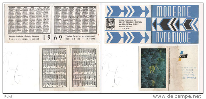 2 Calendriers - Crédit Agrcole 1969 - Gan 2000 (80625) - Tamaño Pequeño : 1981-90