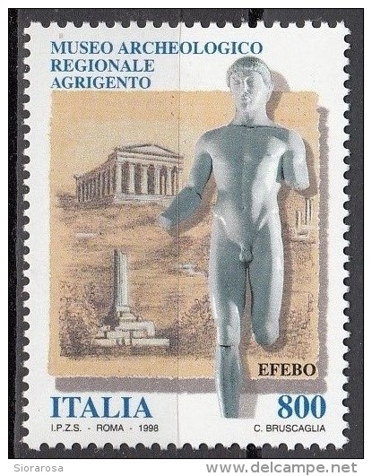 2483 Italia 1998 Museo Archeologico Regionale Efebo Di Agrigento ( Kouros ) Nuovo MNH - Musei