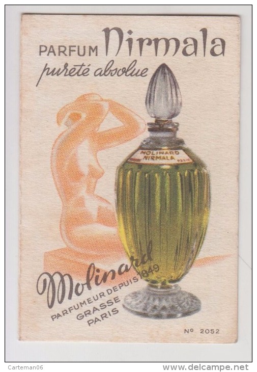 Carte Parfumée - Molinard Parfumeur à Grasse Et Paris - Parfum Nimala - Profumeria Antica (fino Al 1960)