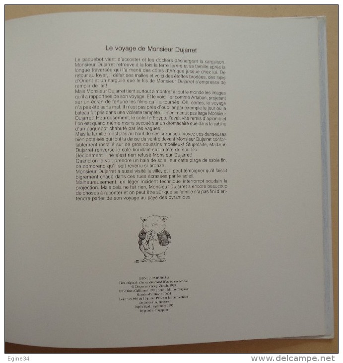 ENFANTINA - Gallimard Jeunesse - Tatjana Hauptmann - Le Voyage de Monsieur Dujarret -+ 1995