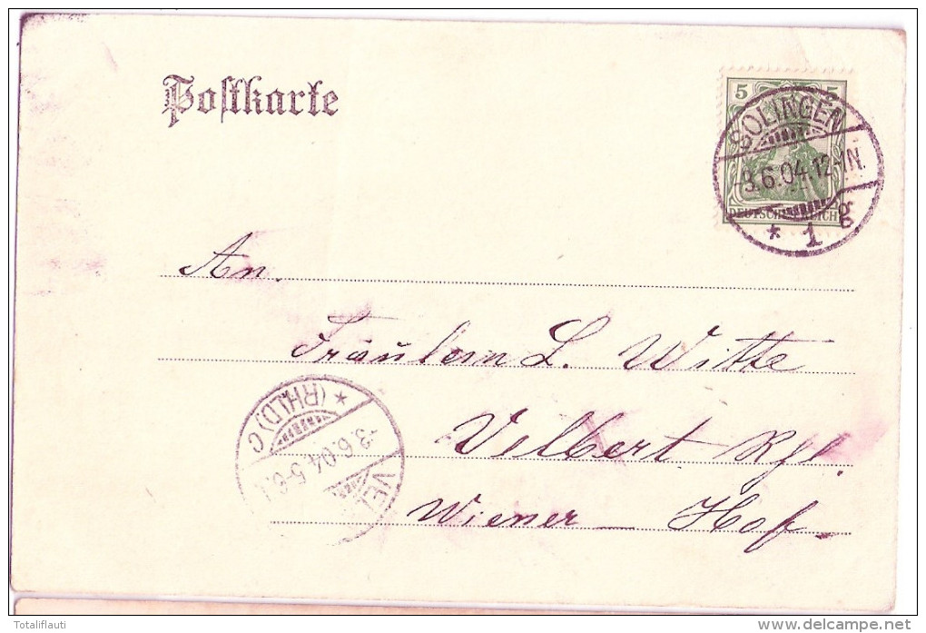 Gruss Aus Höhscheid SOLINGEN Am Stübchen Belebt 3.6.1904 Gelaufen - Solingen
