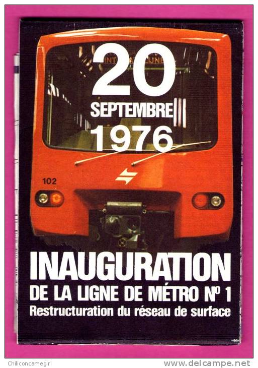 Plan - Inauguration De La Ligne De Métro N°1 - 20 Septembre 1976 - Restructuration Du Réseau De Surface - Belgique - Europe