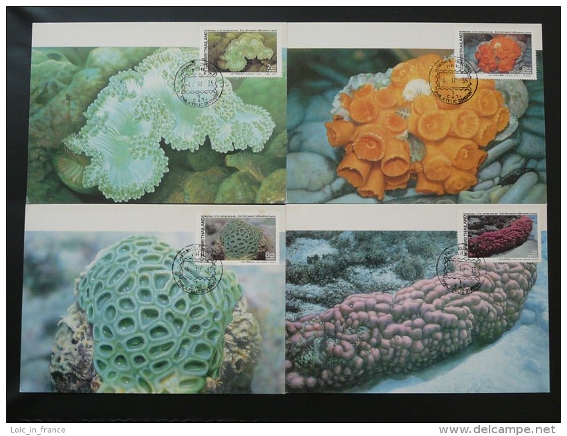 Carte Maximum Card (x4) Corail Coraux Corals Thailande Ref 72079 - Meereswelt