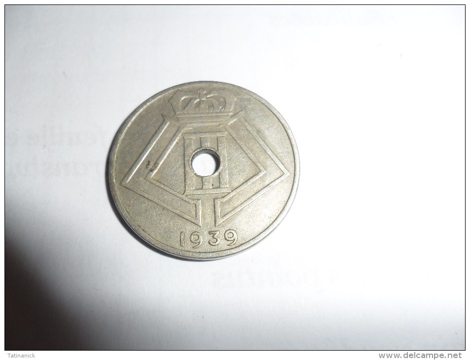 25 Centimes 1939 Belgique-Belgie - 25 Centimes