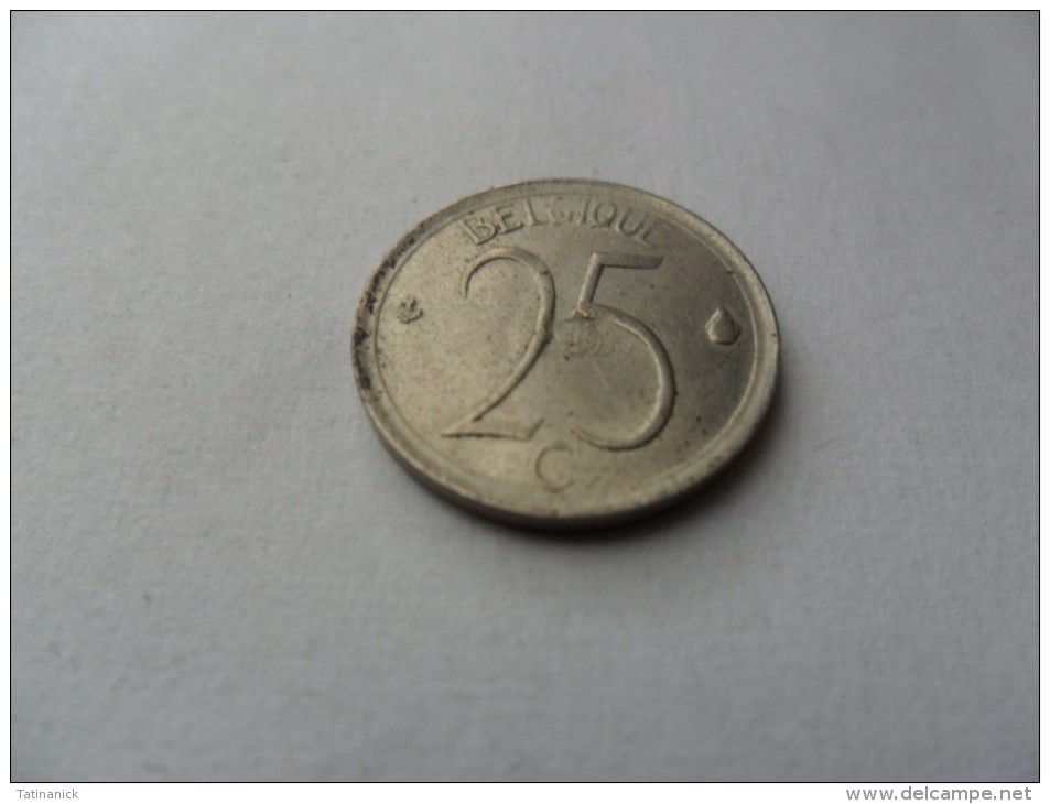 25 Centimes 1966 Baudouin 1er En Français - 25 Cent