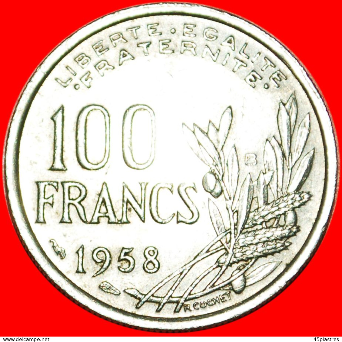 * TORCH (1954-1958): FRANCE  100 FRANCS 1958B! RARE!  LOW START  NO RESERVE! - 100 Francs