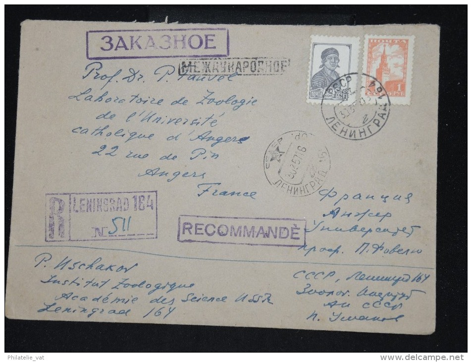 RUSSIE - Enveloppe En Recommandée De Leningrad Pour La France En 1967 Aff. Plaisant- à Voir - Lot P9803 - Covers & Documents