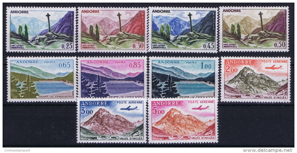 Andorre: Mi Nr 264 -265 MNH/** 1961 - Correo Aéreo