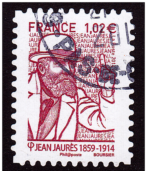 JEAN JAURES Autoadhésif Issu Du Carnet "LES BEAUX TIMBRES S´EXPOSENT AU SALON" Cachet Rond - 2010-.. Matasellados