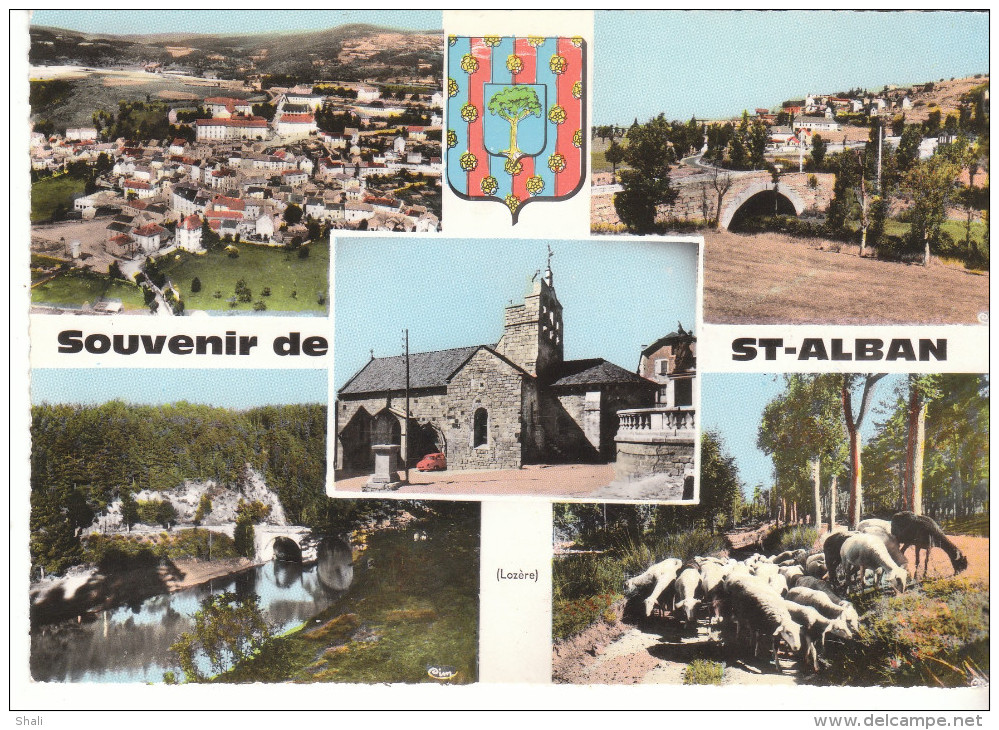 CPSM SOUVENIR DE ST ALBAN - Saint Alban Sur Limagnole