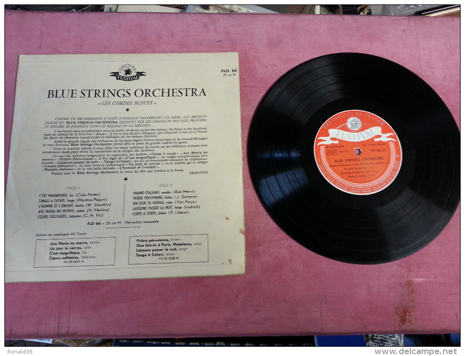 Disque 33 T Vinyle BLUES STRING ORCHESTRA Les Cordes Bleues Fox Tango Boston Samba Habanera Mambo Bolero Valsa - Blues