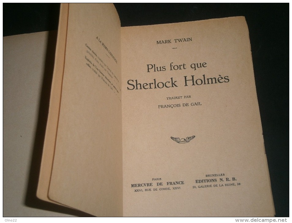 TWAIN, Marc, Plus Fort Que Sherlock Holmès, Liège 1945 - Autres & Non Classés