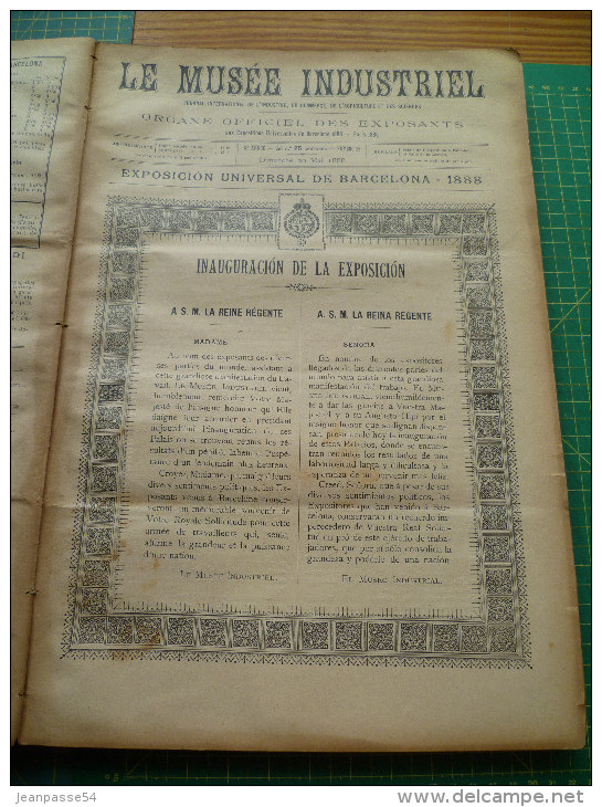 Exposicion Universal De Barcelona - 1888. 33 N° Du "Musée Industrielle" - Andere & Zonder Classificatie